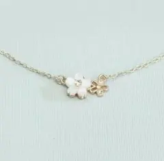ネックレス レディース 花 フラワー 桜 ローズゴールド 華奢 上品