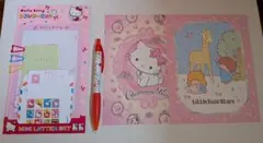 平成レトロキティちゃんミニミニレターセット　シャーペン　おまけ便箋、巾着