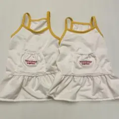 犬服 フリル付きタンクトップ 2枚セット