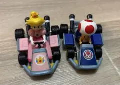 非売品　プライズ品　マリオカート ミニカー ピーチ&ピノキオのサムネイル
