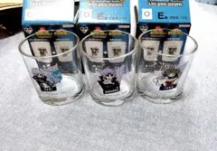 ヒロアカ　絵柄の色が変わるグラス　3種セット