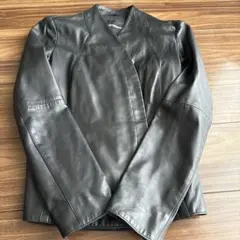 ブラックレザージャケット　羊皮