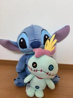 スティッチ ぬいぐるみ赤いほっぺのおすわりスクランプ セット