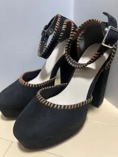 ESPERANZA 黒 スエード ハイヒール