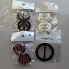 バックルセット 黒 白 赤 茶色