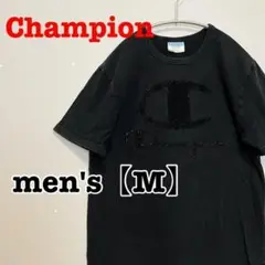 E439 【Champion】半袖プリントTシャツ【M】ブラック
