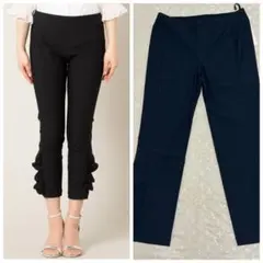 【新品】ローズティアラ♡フリルレギンスパンツ42ブラック