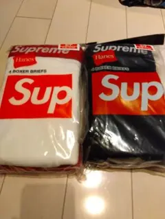 supreme 　ボクサーパンツ　白、黒　各1枚　s