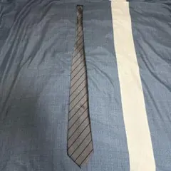 [美品]DOLCE&GABBANA グレー ストライプ ネクタイ