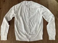 無印　白　ホワイト 長袖 カーディガン　綿シルク　M 良品計画