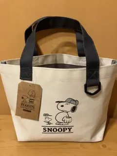 PEANUTS スヌーピー ウッド野球 トートバッグホワイト★(•“●)★