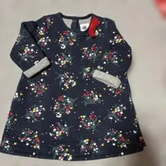 プチバトー花柄長袖ワンピース