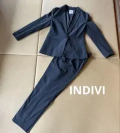 【INDIVI 】セットアップ　パンツスーツ　グレー