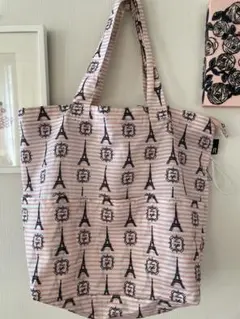 ROOTOTE エッフェル塔柄 トートバッグ ピンク