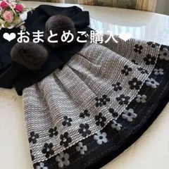 ❤︎マーガレット様おまとめご購入❤︎フォックスファー付きハーフコート＆裾リボンパンツ
