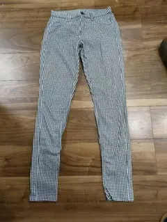 【美品】チドリ柄 チェック柄 スキニーパンツ　ユニクロ UNIQLO　 Mサイズ