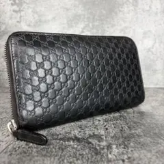 GUCCI グッチ GG柄 シマレザー ラウンドファスナー 長財布 - メルカリ