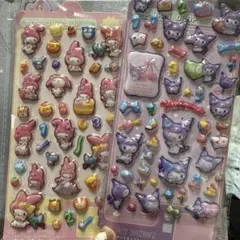 クロミ、マイメロ 3Dシール