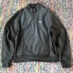 STUSSYステューシー/ビンテージ加工ハーフジップスウェット/bhkbdflA