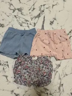 UNIQLO、h&m ショートパンツ3点セット 80cm