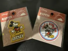 ミッキーマウス ワッペン 2点セッDisney ワッペンシール