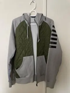 Reebok リーボック ジップアップパーカー グレー カーキ