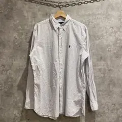 〇送料無料 USA古着 ラルフローレン 長袖シャツ チェック柄 刺繍ワンポイント