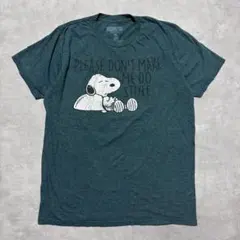 PEANUTS スヌーピー Tシャツ ブルー クルーネック