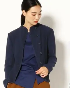 コムサデモード　プリーツジャケット　ネイビー