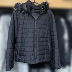 SHEIN ブラック フード付きジャケット L