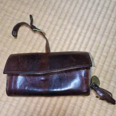 visvim LEATHER BANK POUCH ダークブラウン - メルカリ