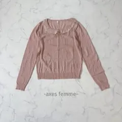 axesfemme/ニット/M/くすみピンク/レース/フェミニン/大人可愛いのサムネイル