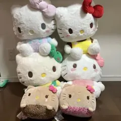 メルカリ市中のみ ハローキティ ぬいぐるみ 6点セット 16日まで