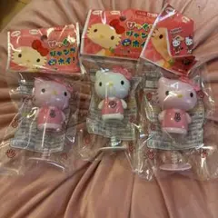 ①サンリオ ハローキティ びっくりジャンプでホイ！3個セット フィギュア