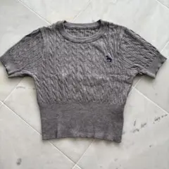 半袖ニット　ショート丈のサムネイル