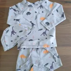 恐竜柄ベビー　水着セット 90cm