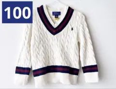 Polo Ralph Lauren* ケーブルニット コットン Vネックセーター