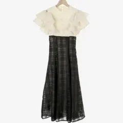 MAJESTIC LEGON ウエストきゅっとフリルフレアワンピ