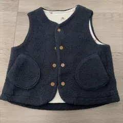 ベビー フリース ベスト ネイビー 100