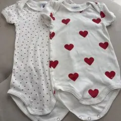 プチバトー　ロンパース2セット　女の子