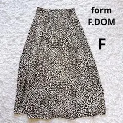 良品　エフダム　アニマル柄チーター柄ロングフレアスカート（F）薄手春夏　総ゴム