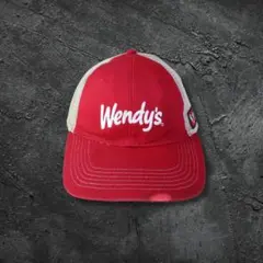 Wendy’s トラッカーキャップ 刺繍ロゴ メッシュ帽 企業ロゴ ダメージのサムネイル