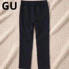 GU ブラック スリムフィット カジュアルパンツ