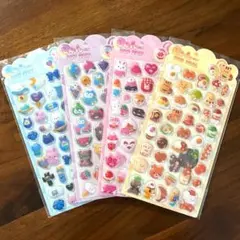 3）4枚セット ぷくぷくシール 3D 立体シール