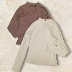 【セシルマクビー】チョーカーニット　リブ　薄手　リング　2点セット　色違い