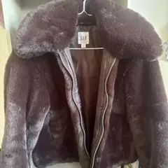 GAP ファーコート ダークブラウン