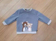 クマのイラスト付きトレーナー 80cm