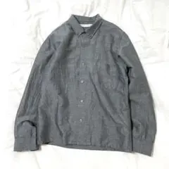 ■美品■UNIQLO AND LEMAIRE リネンコットンシャツ グレー Lのサムネイル