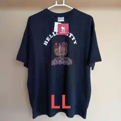 新品 ハローキティ Tシャツ 日焼けキティ ラインストーン LLサイズ 黒