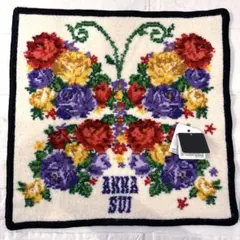 ANNA SUI アナスイ シェニール織 バタフライ ハンカチ 蝶